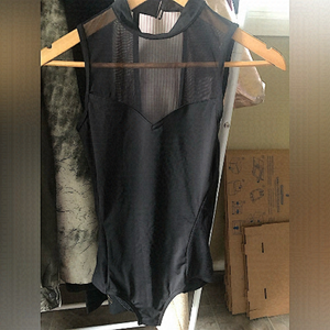 CAPEZIO black mesh design bodysuit
